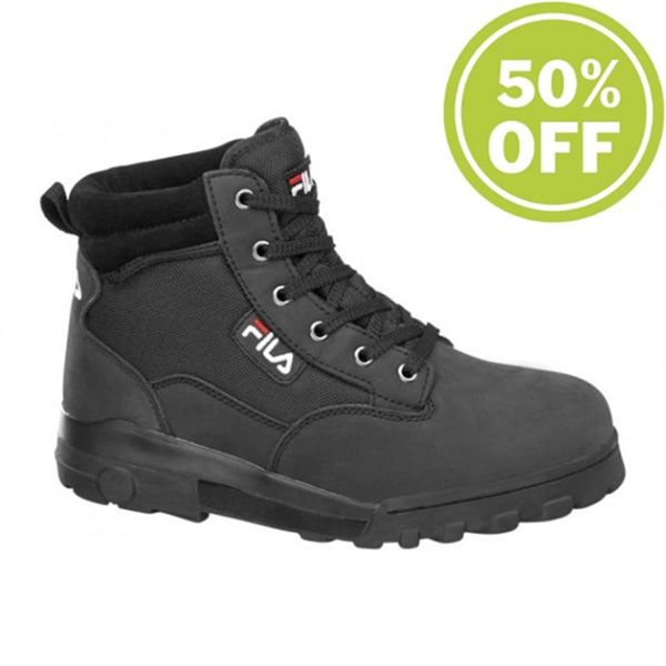 Botas Fila Homem Pretas - Fila Grunge Mid Outlet Portugal,EGOM-48719